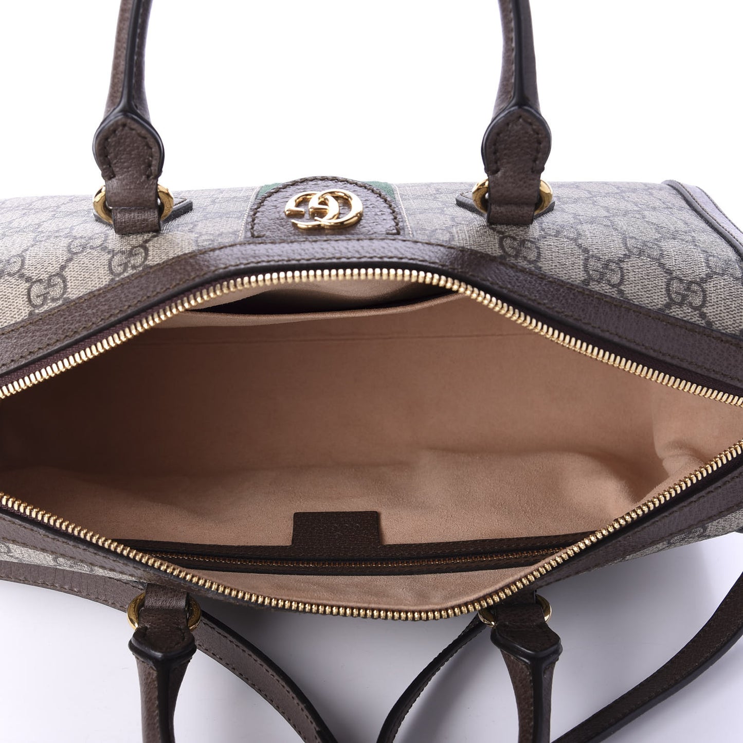 GG Supreme Monogram Web Medium Ophidia Boston Brown
