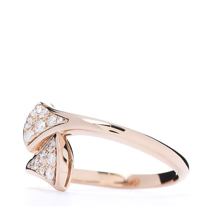 Bulgari 18K Rose Gold Diamond Divas' Dream Ring 55 7.25 3 of 7