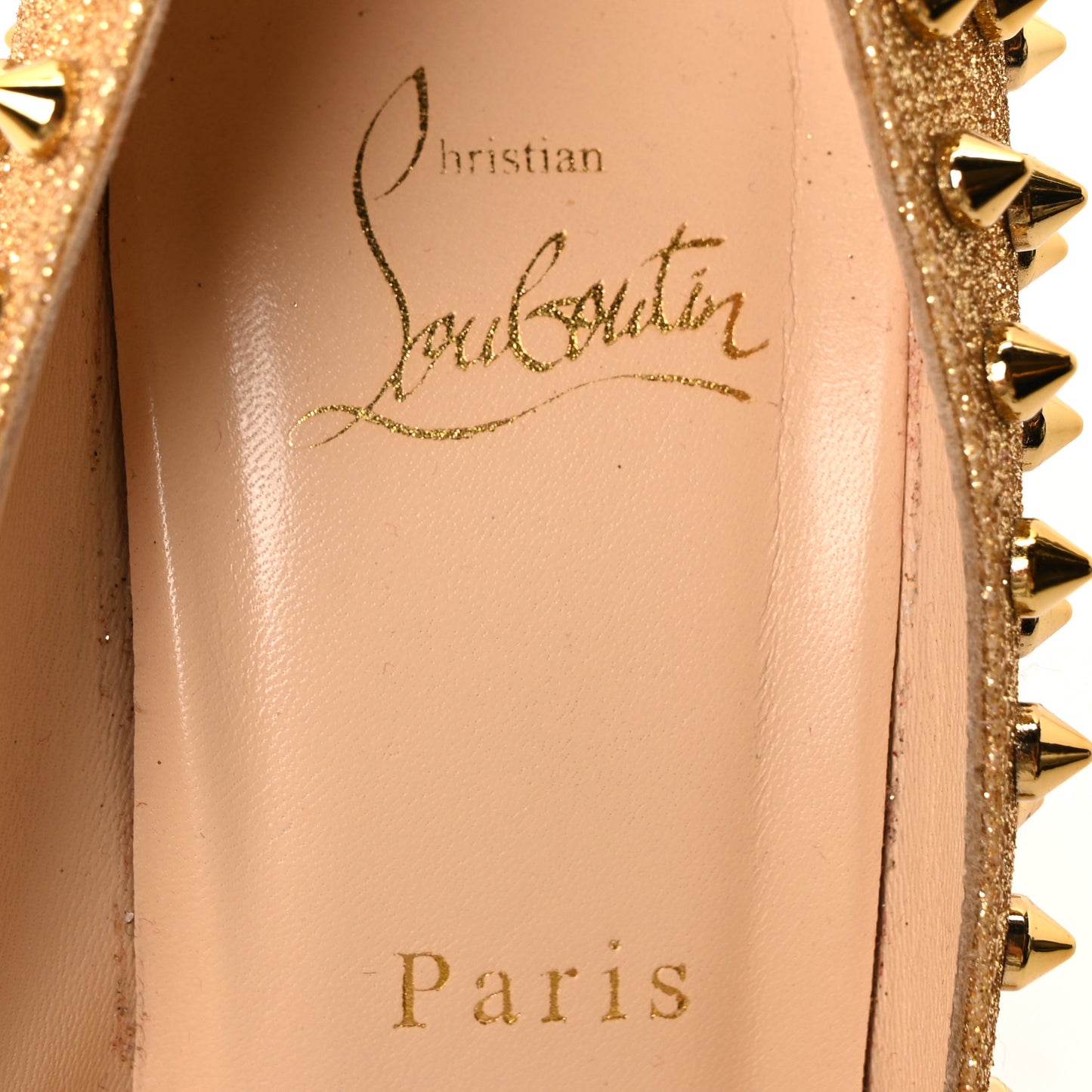 Glitter Mini Specchio Follies Spikes 100 Pumps 39.5 Gold