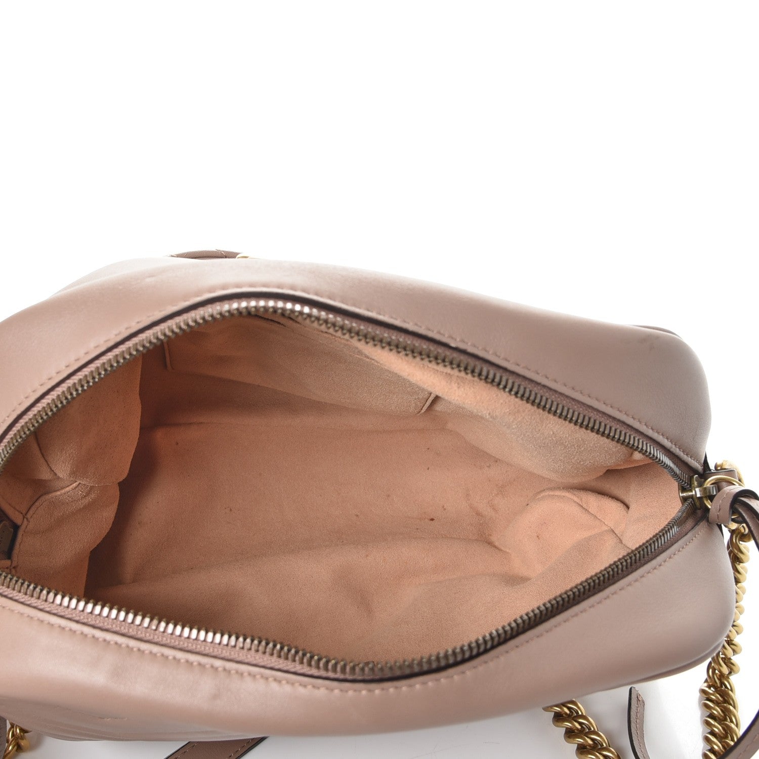 Gucci Calfskin Matelasse Medium GG Marmont Chain Shoulder Bag Porcelain Rose 5 of 9