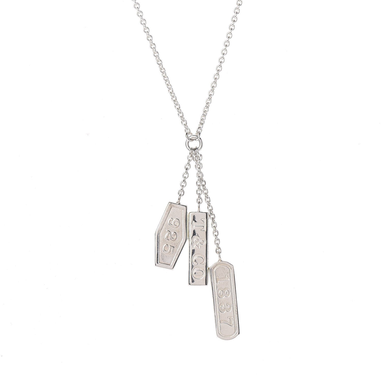 Tiffany Sterling Silver 1837 Elements Pendant Necklace 3 of 5