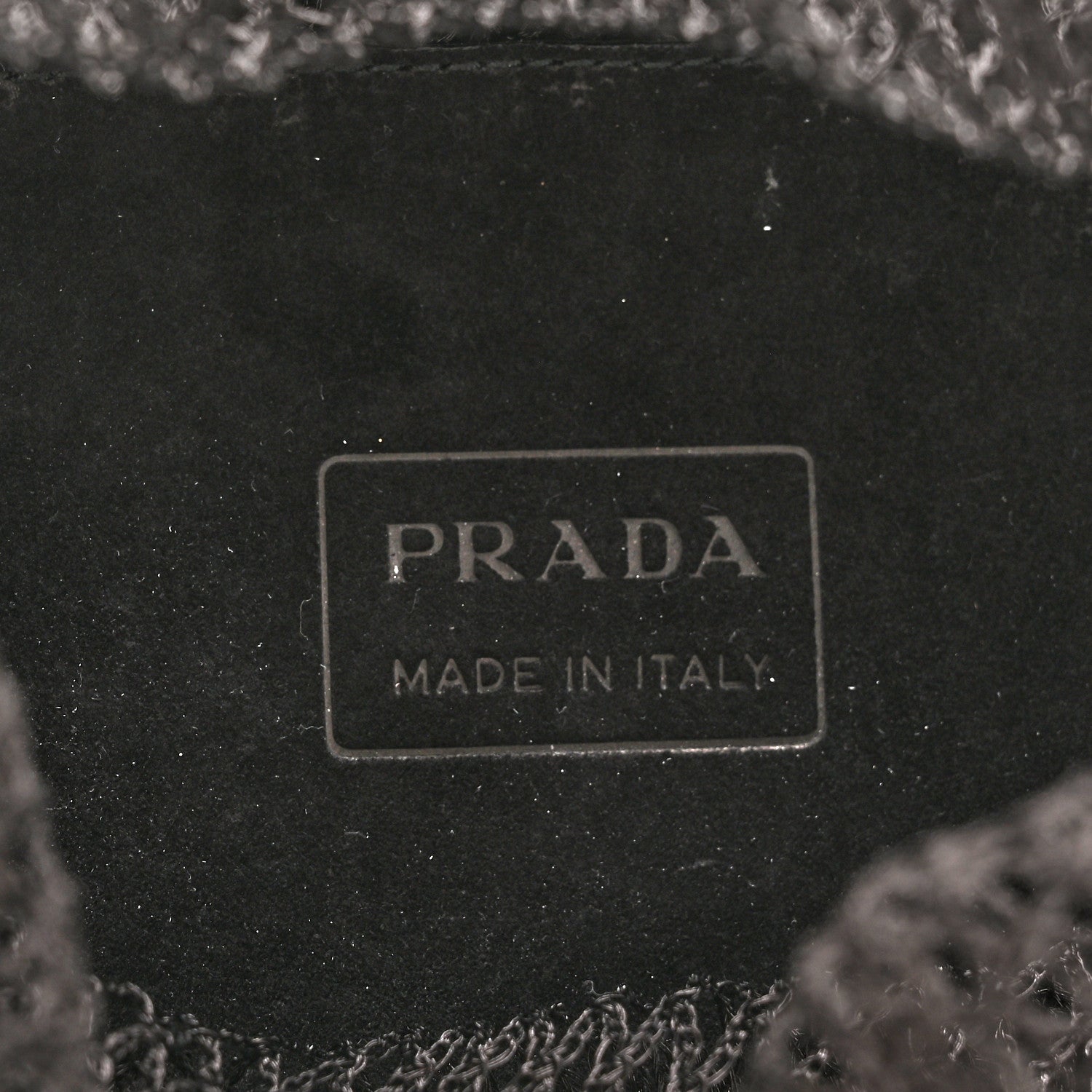 Prada Tessuto Mesh Patent Rete Bag Black 6 of 9