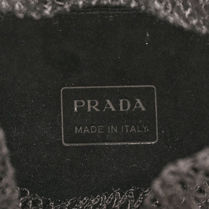 Prada Tessuto Mesh Patent Rete Bag Black 6 of 9