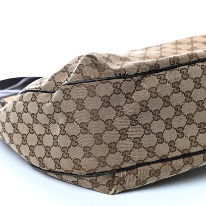 Gucci Monogram Web Medium Dressage Hobo Dark Brown 9 of 13