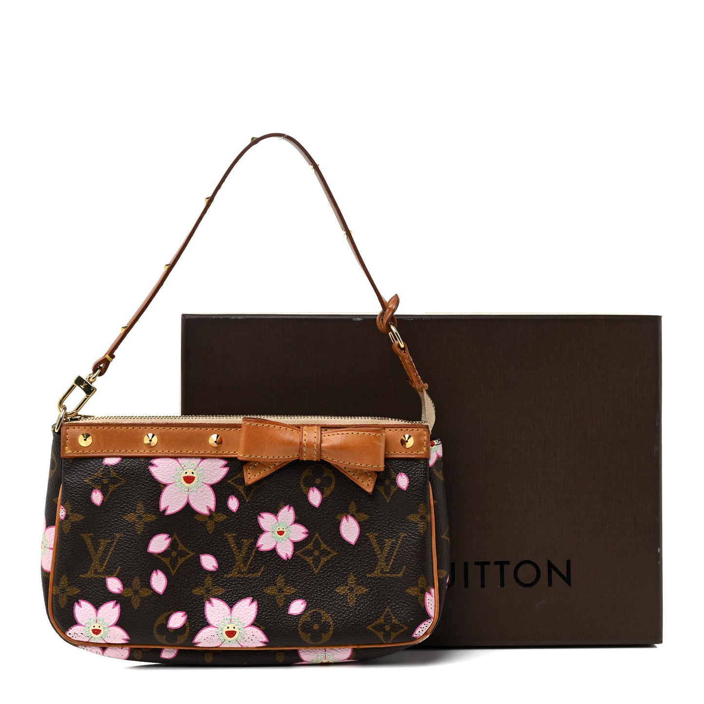 Monogram Cherry Blossom Pochette Accessories Brown