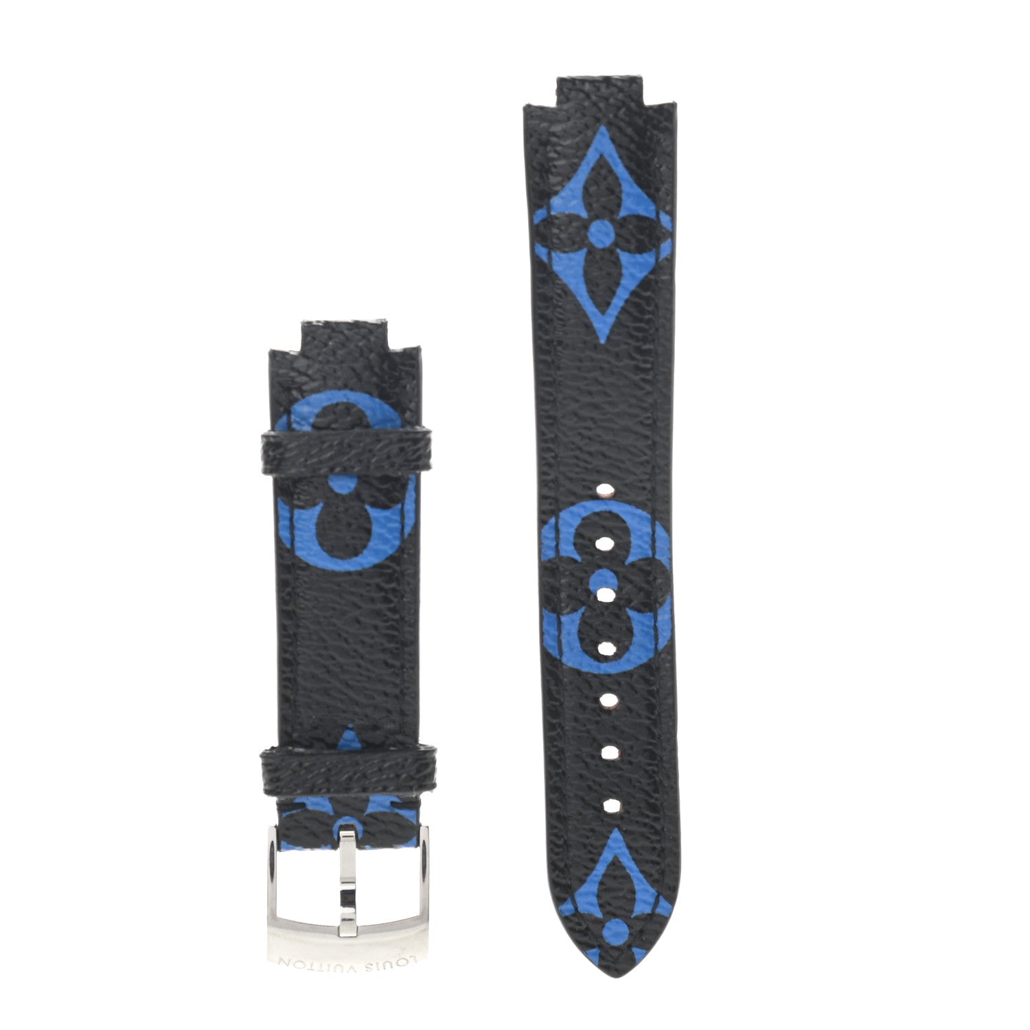 Louis Vuitton Monogram Tambour 10mm Watch Strap Blue Black 1 of 5