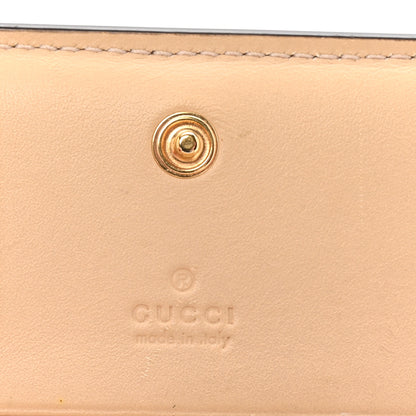 Gucci GG Supreme Monogram Calfskin Horsebit Print Card Case Beige Ebony Light Pink 6 of 8