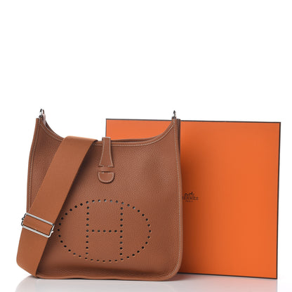 Hermes Taurillon Clemence Evelyne III PM Gold 12 of 12