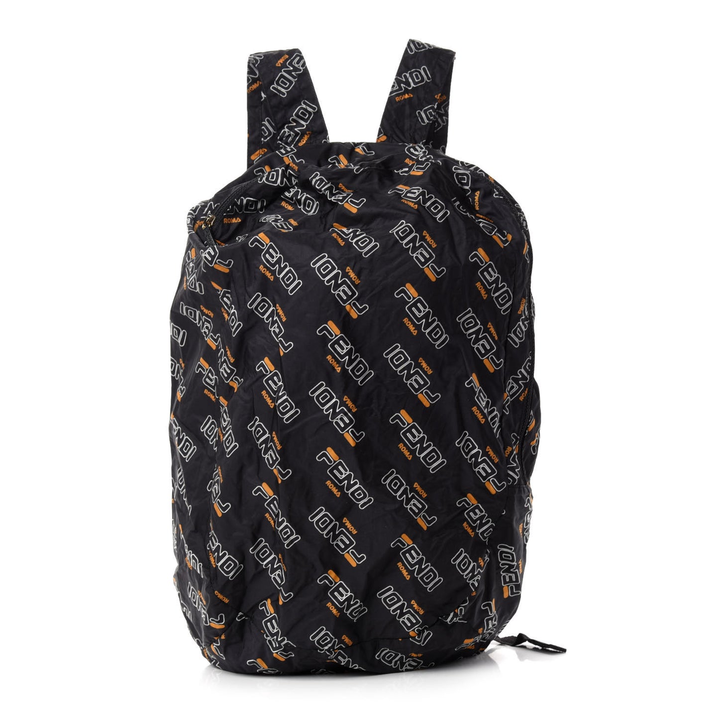 X FILA Calfskin Mania Backpack Help Bag Charm Black