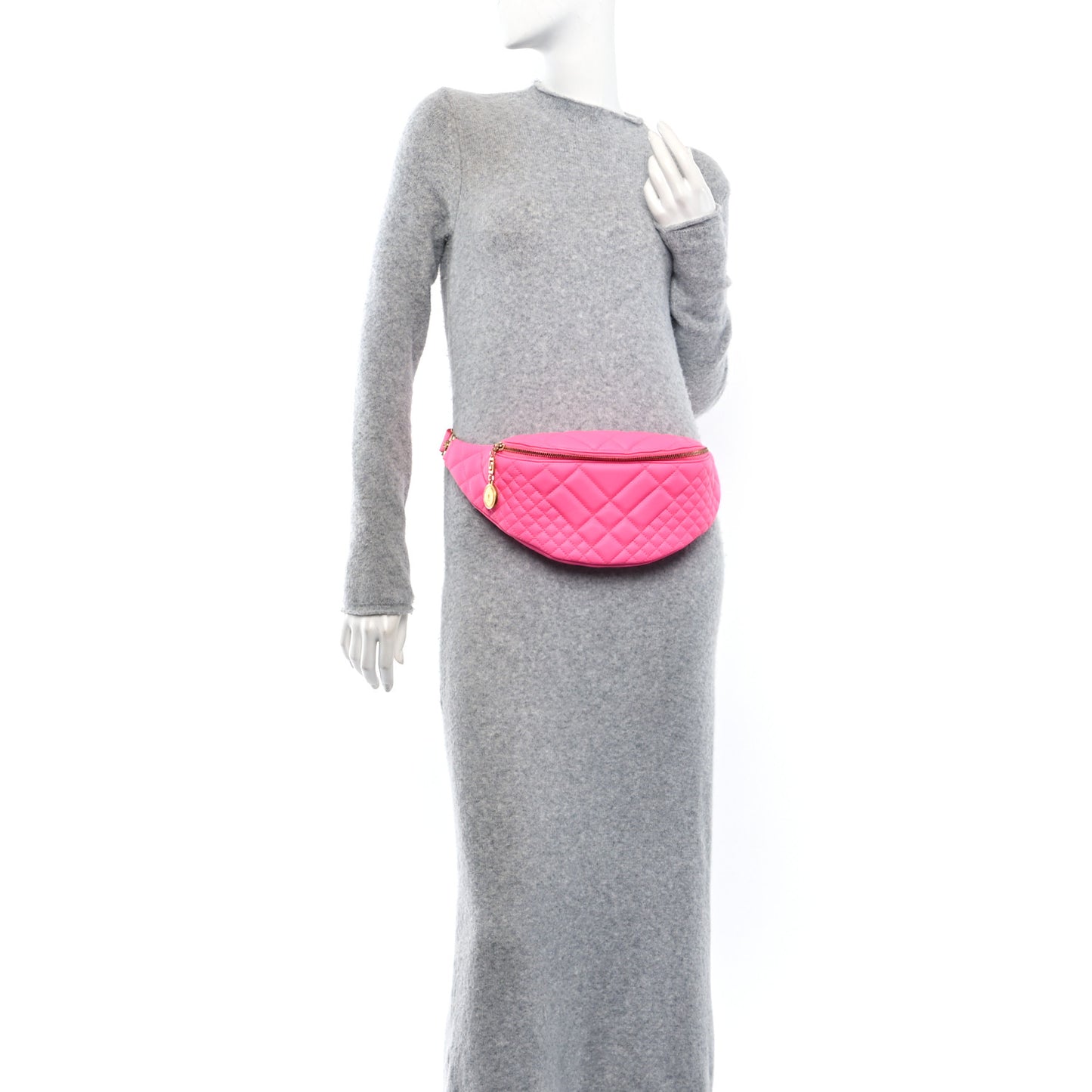 Nappa Quilted Belt Bag Pink