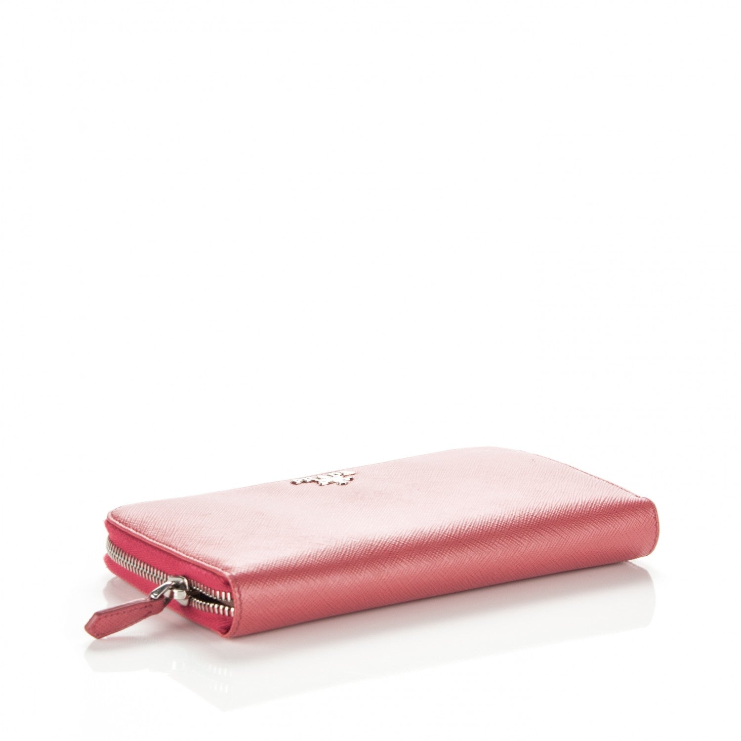 Prada Saffiano Colour Zip Around Wallet Tamaris Pesca 4 of 7