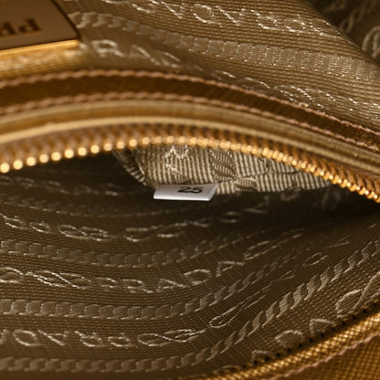 Prada Metallic Saffiano Small Galleria Double Zip Tote Platino 9 of 28