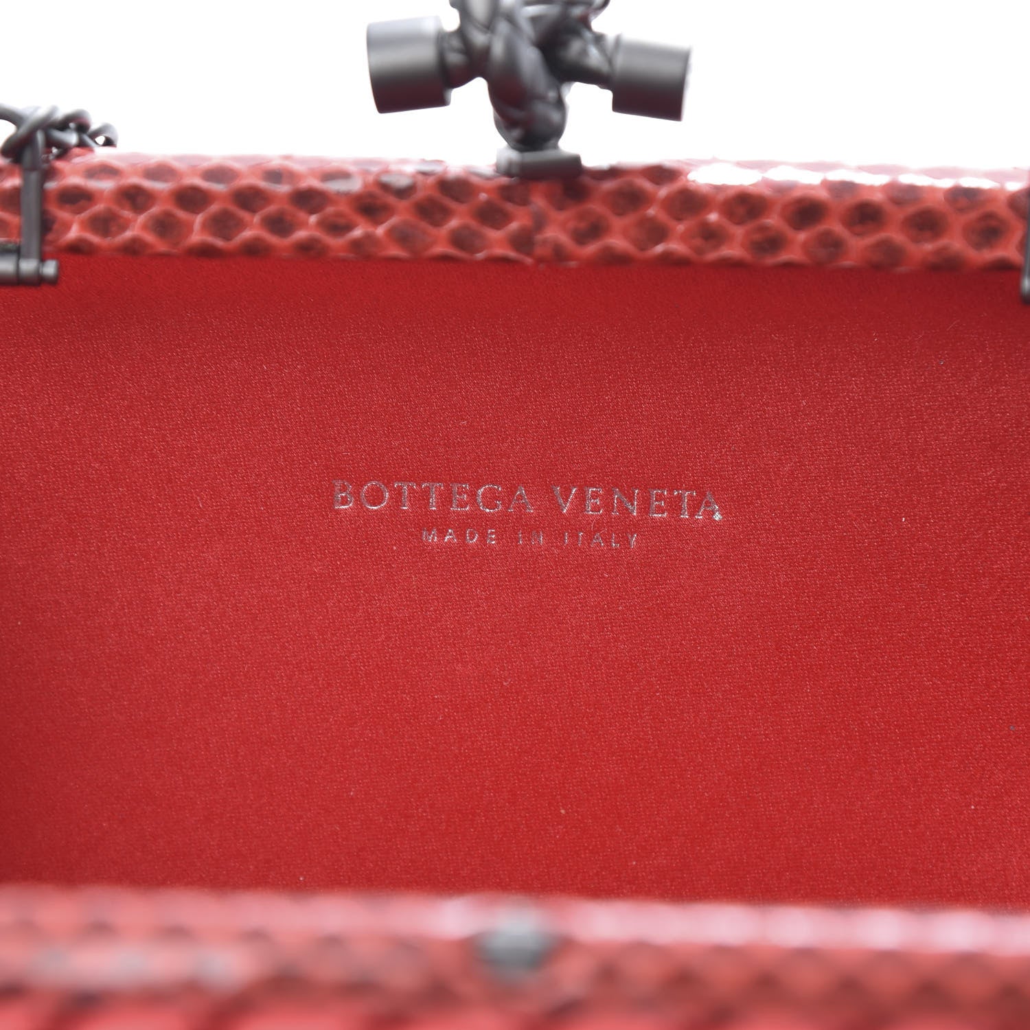 Bottega Veneta Satin Ayers Intrecciato Chain Knot Clutch Boucher 5 of 8