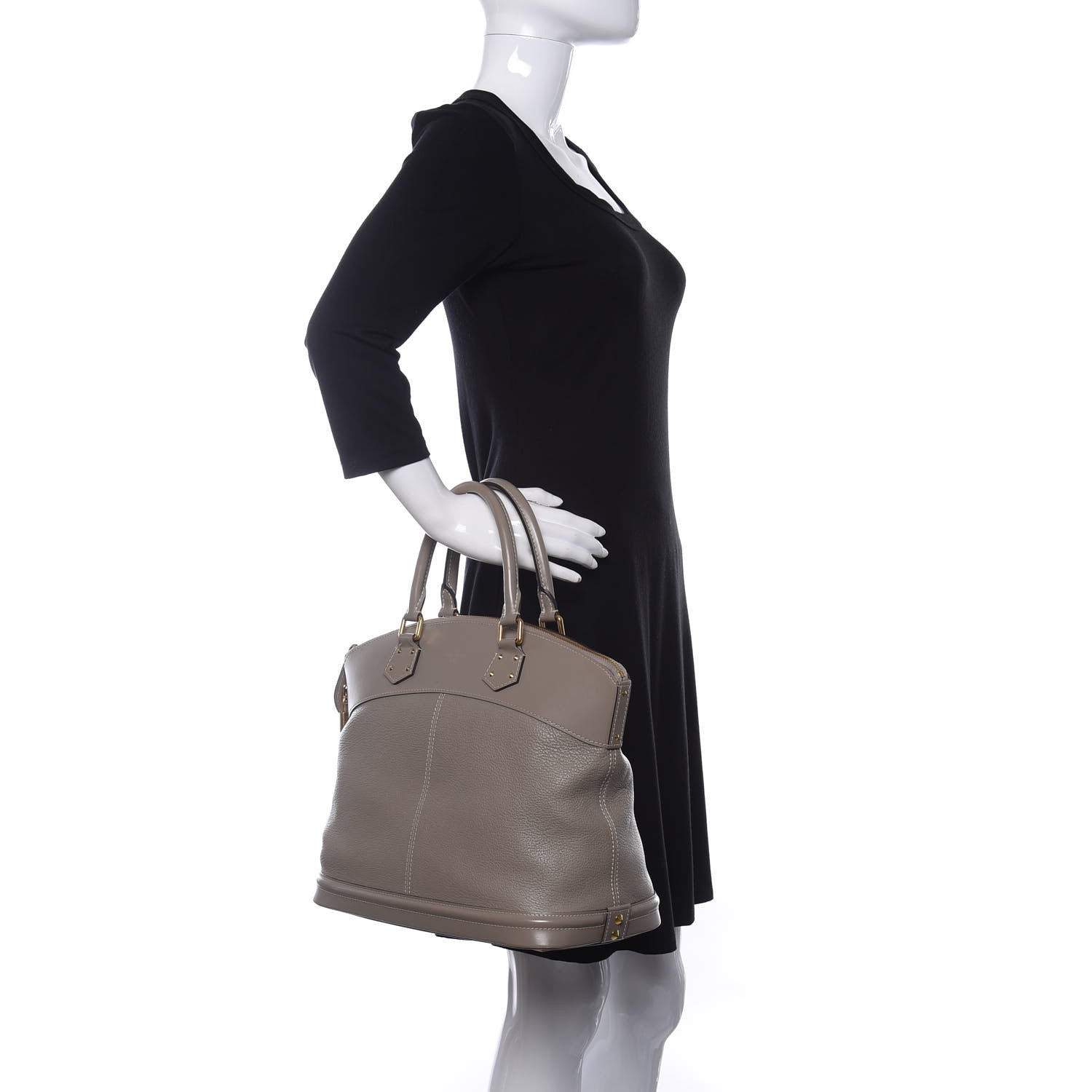 Louis Vuitton Suhali Lockit MM Greige 2 of 15