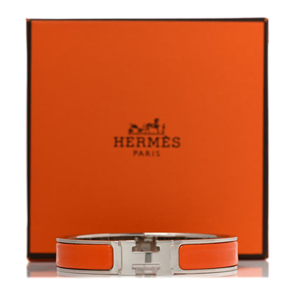 Hermes Enamel Narrow Clic Clac H Bracelet PM Orange 5 of 5