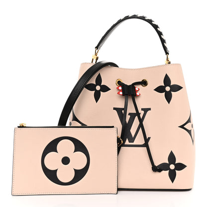 Louis Vuitton LOUIS VUITTON Empreinte Monogram Giant Crafty Neonoe MM Creme Black 3 of 11