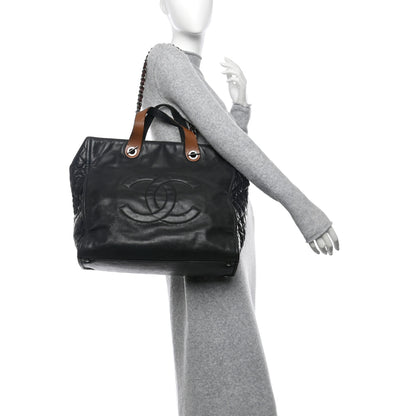 Chanel Iridescent Calfskin In the Mix Tote Black 2 of 16