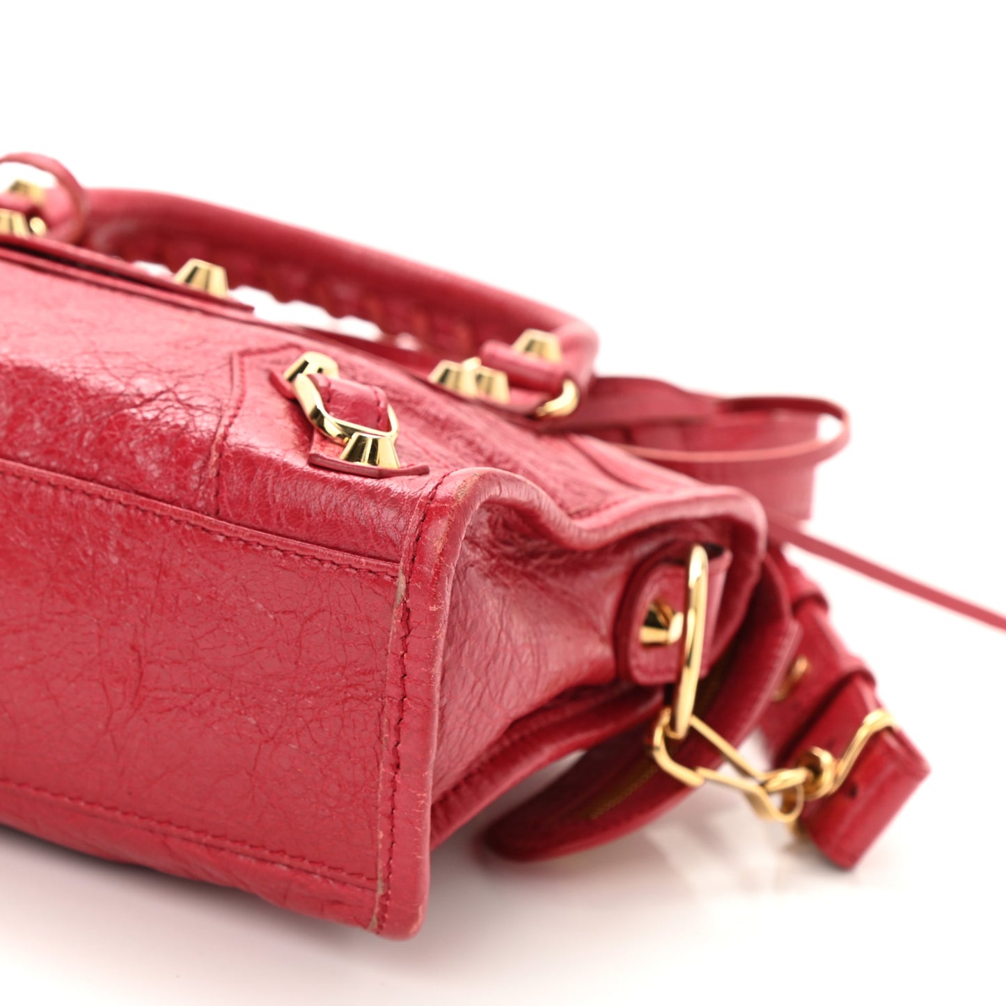 Agneau Classic Gold Hardware Mini City Red Lipstick
