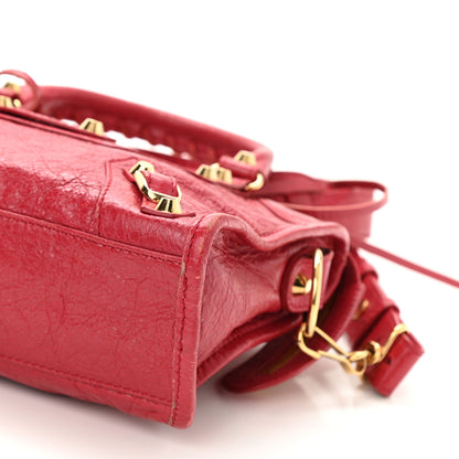 Balenciaga Agneau Classic Gold Hardware Mini City Red Lipstick 7 of 7