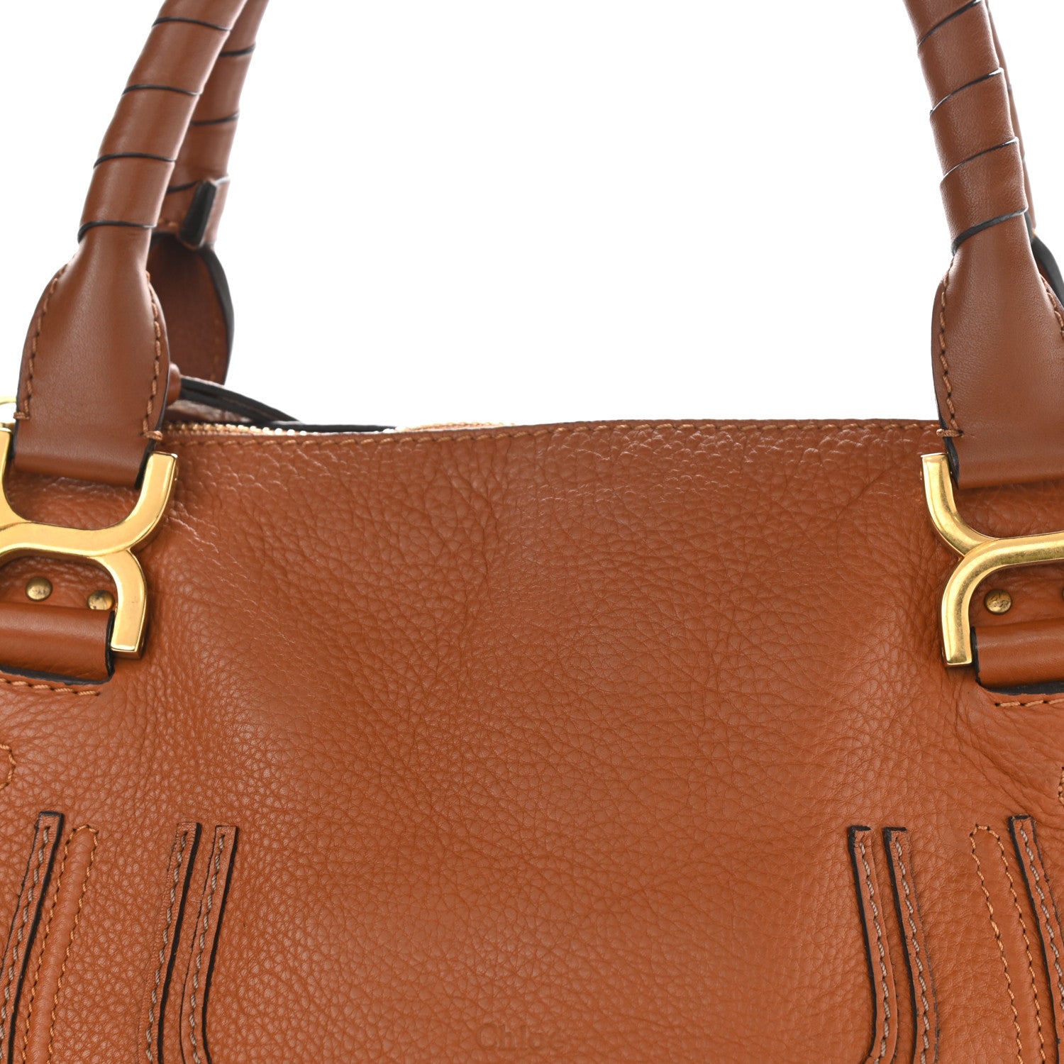 Chloe Calfskin Medium Marcie Satchel Tan 8 of 12