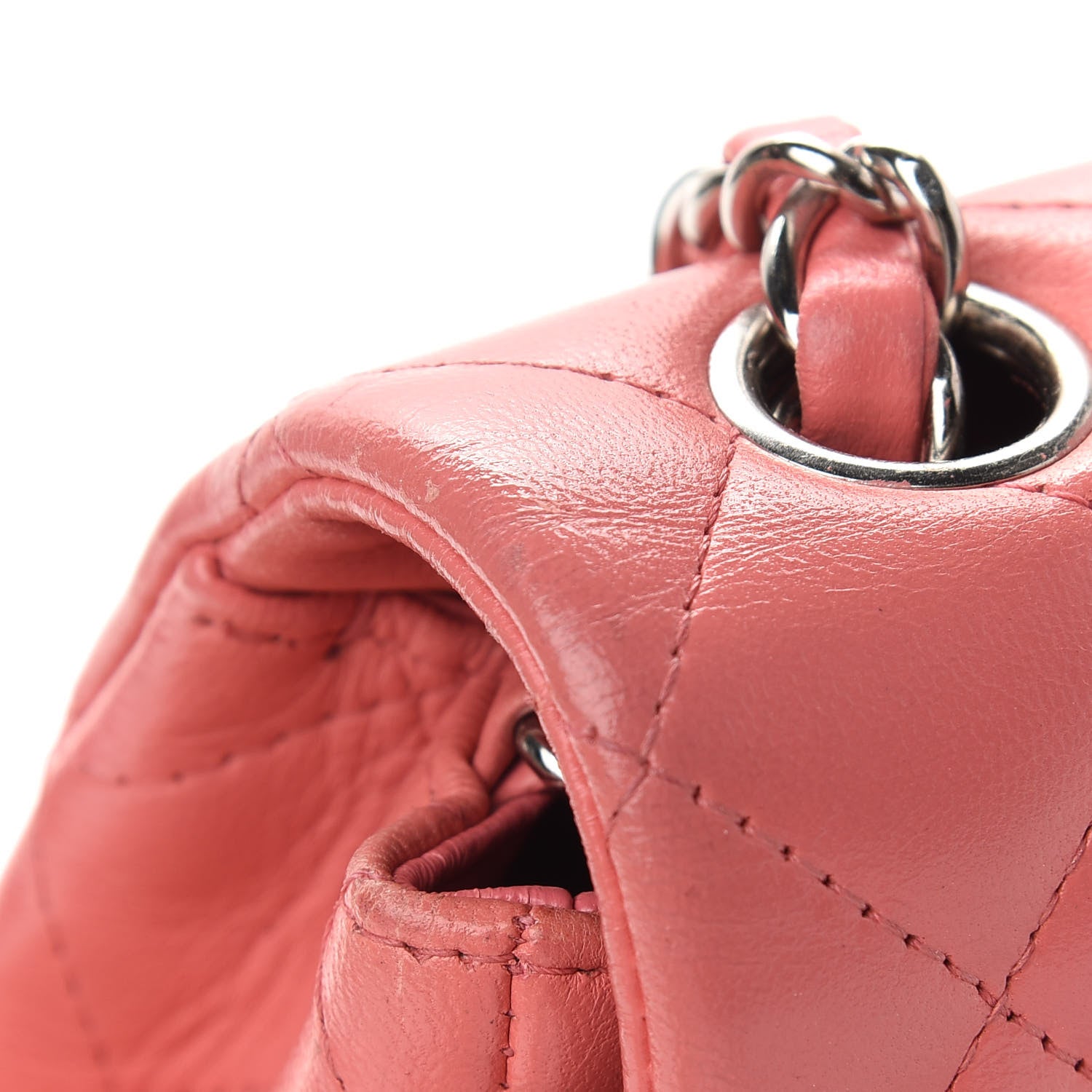 Chanel Lambskin Quilted Mini Rectangular Flap Pink 10 of 10