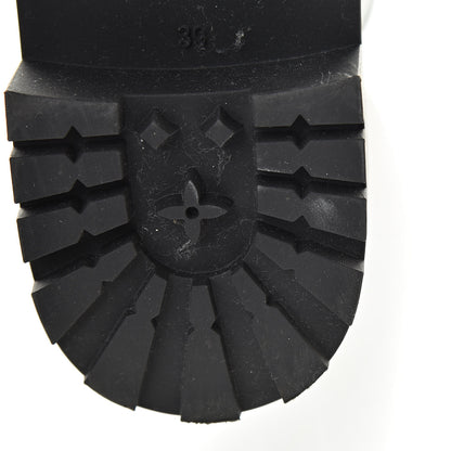 Louis Vuitton Rubber Embossed Monogram Drops Flat Half Boots 39 Black 8 of 8