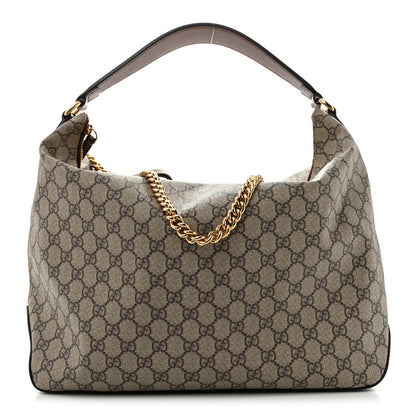 Gucci GG Supreme Monogram Large Linea A Hobo Light Brown 1 of 12