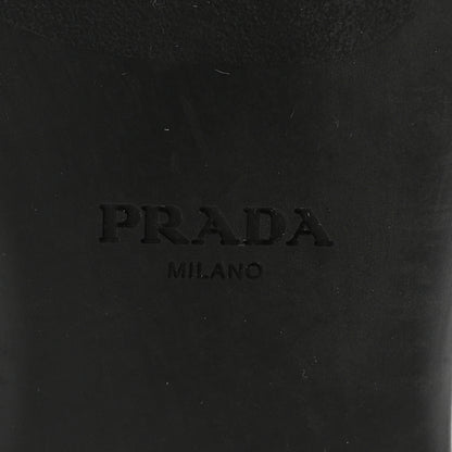 Prada Nappa Metal Triangle Logo Ballet Flats 39 Black 7 of 10