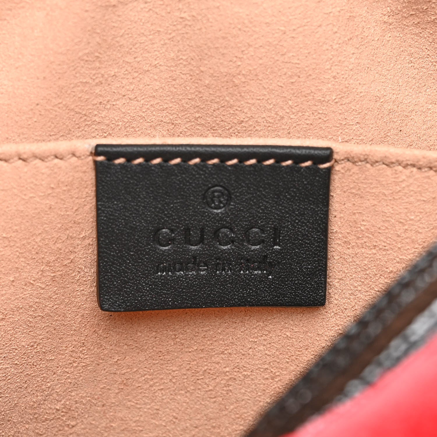Gucci Suede Small Ophidia Belt Bag 85 34 Hibiscus Red 6 of 10