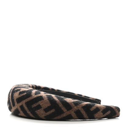 Fendi Wool Cashmere FF Logo Headband Tobacco 8 of 14