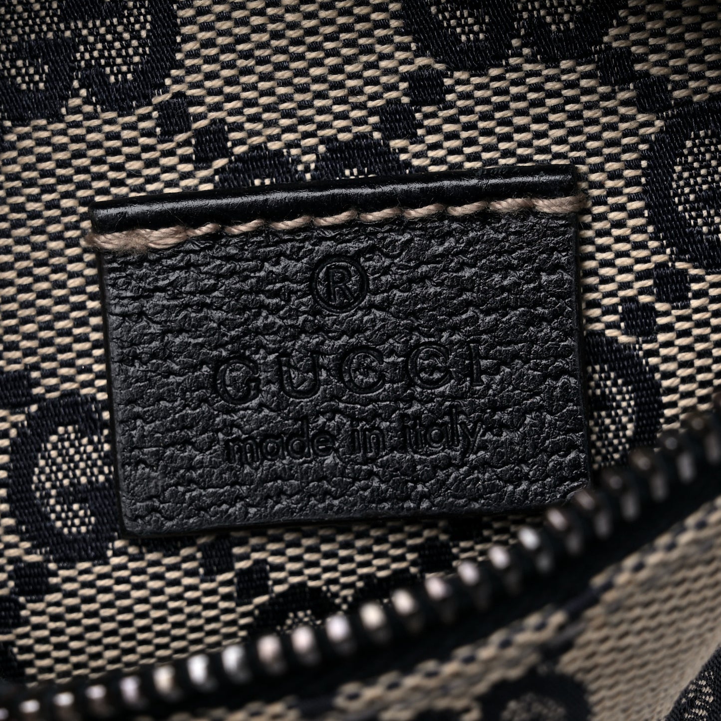GG Monogram Web Double Pocket Belt Bag Navy