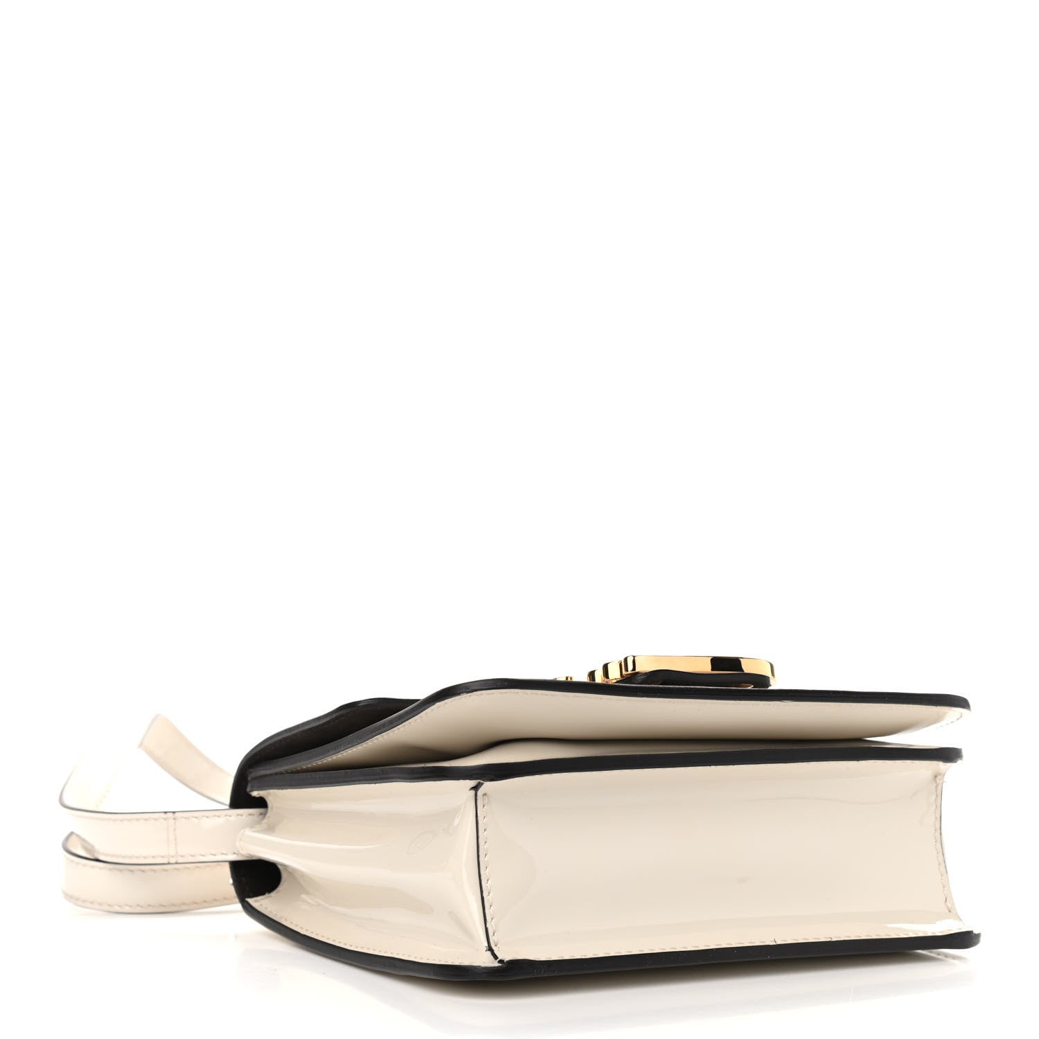 Fendi Vitello Vernice Mou Karligraphy Crossbody Bag Latte 4 of 11
