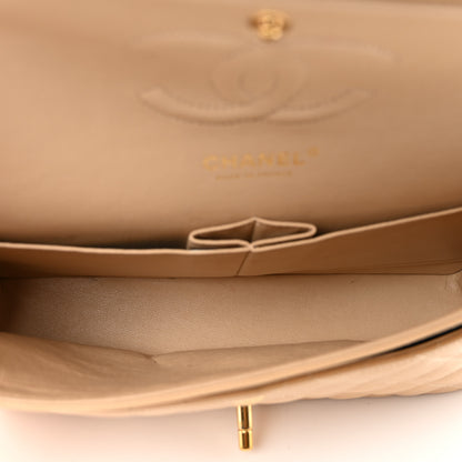 Chanel Caviar Quilted Medium Double Flap Beige 5 of 12