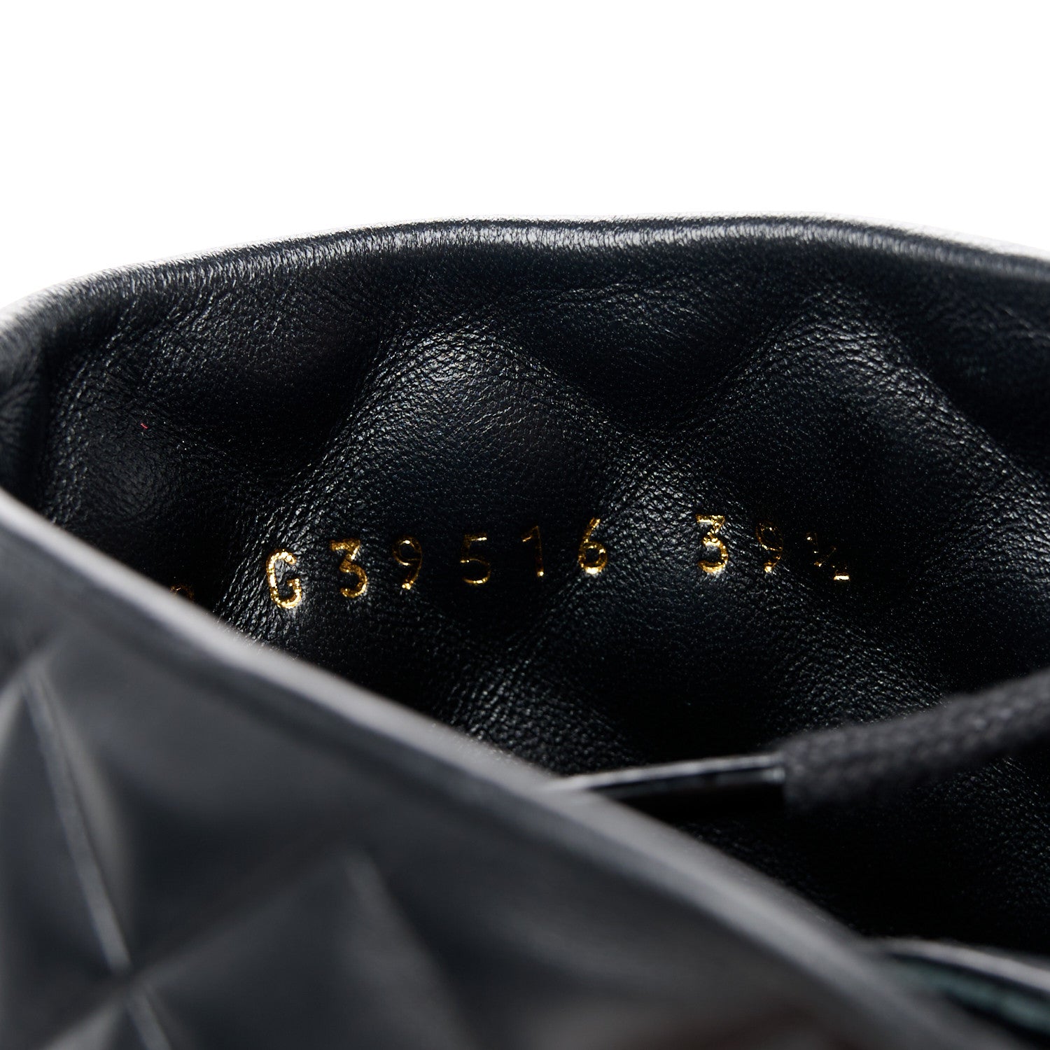 Chanel Shiny Calfskin Quilted Lace Up Combat Boots 39.5 Black 8 of 10