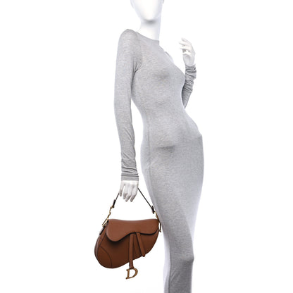 Christian Dior Grained Calfskin Saddle Bag Camello 2 of 11