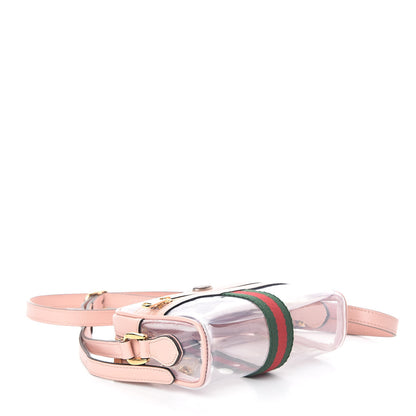 Gucci Vinyl Web Mini Ophidia Transparent Shoulder Bag Perfect Pink 4 of 8