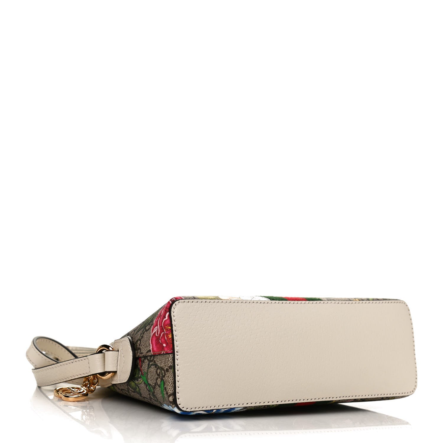 Gucci GG Supreme Monogram Flora Web GG Small Ophidia Dome Shoulder Bag White 8 of 12
