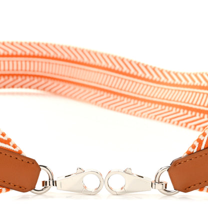 Hermes Toile Swift 50mm Sangle Cavale Shoulder Strap  Ecru Abricot 3 of 6