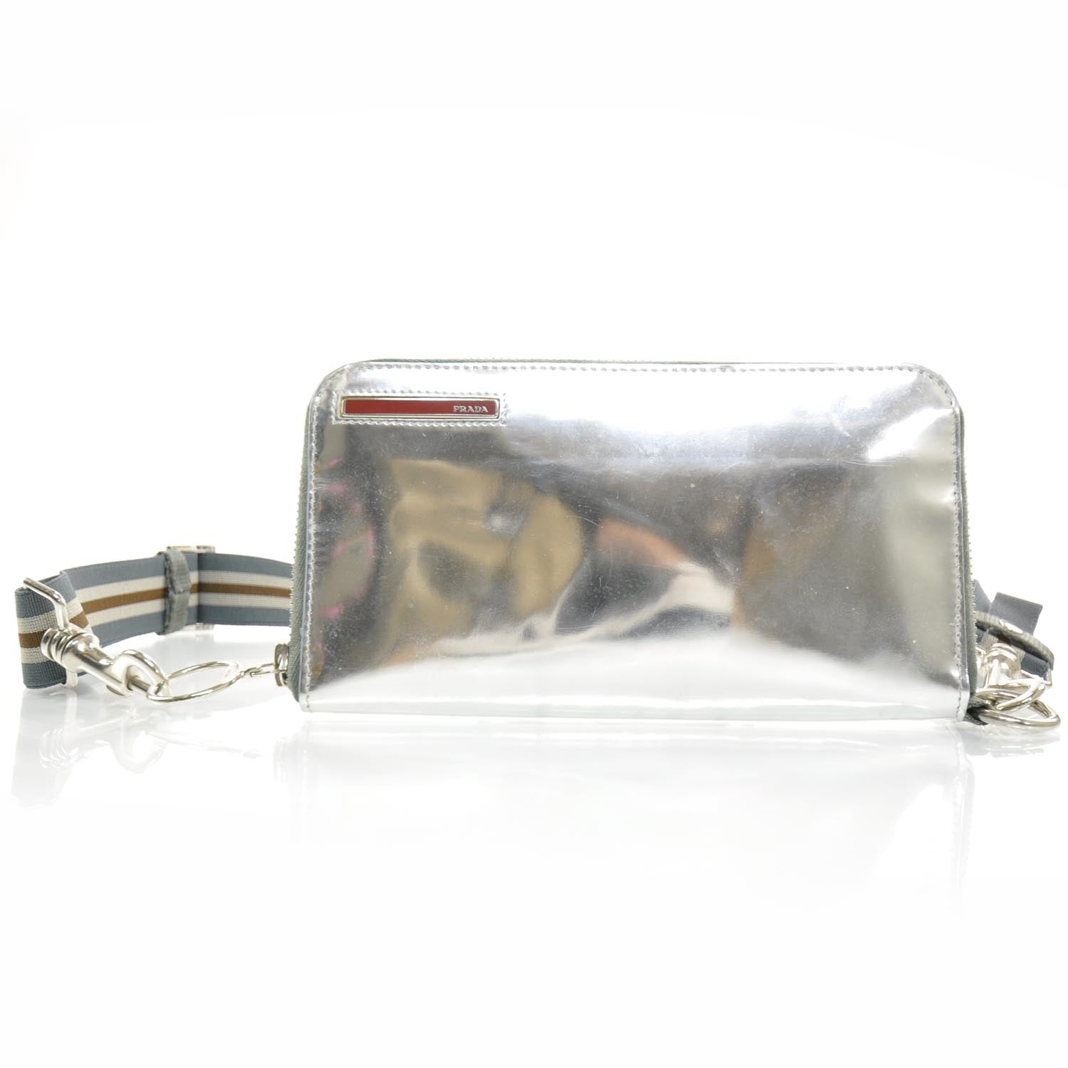Prada Spazzolato Wallet Silver 1 of 9