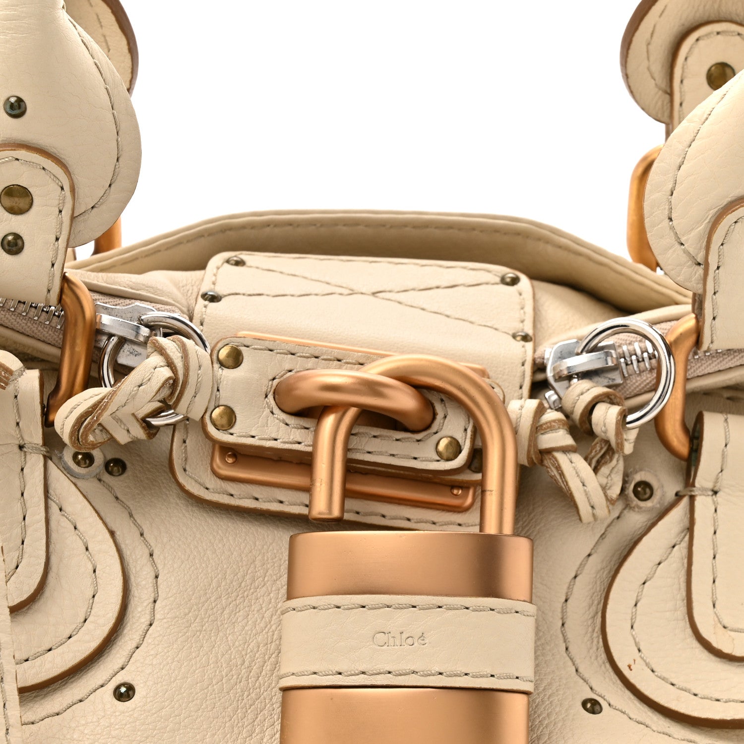 Chloe Calfskin Medium Paddington Satchel White 7 of 16