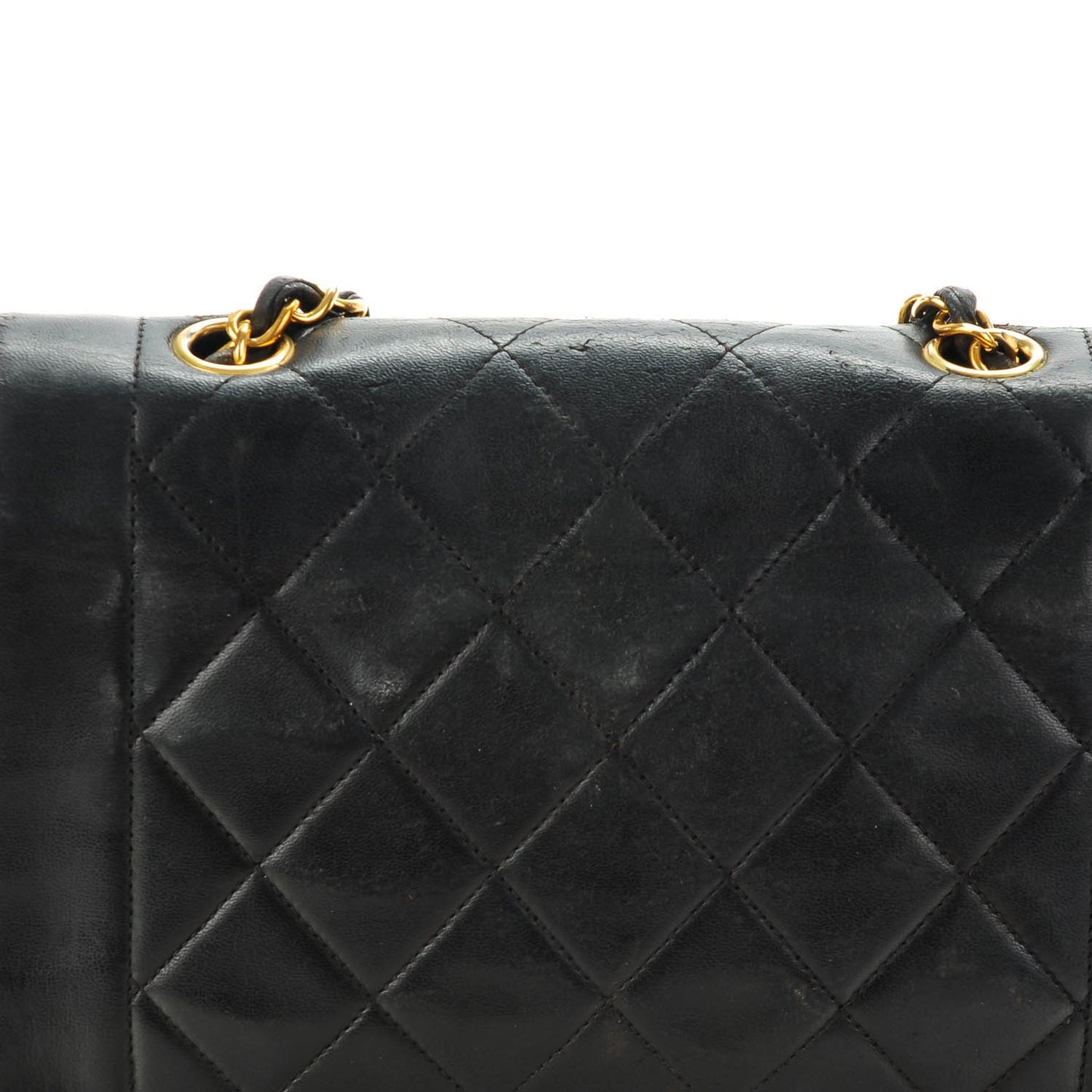 Lambskin Quilted Small Single Flap Black