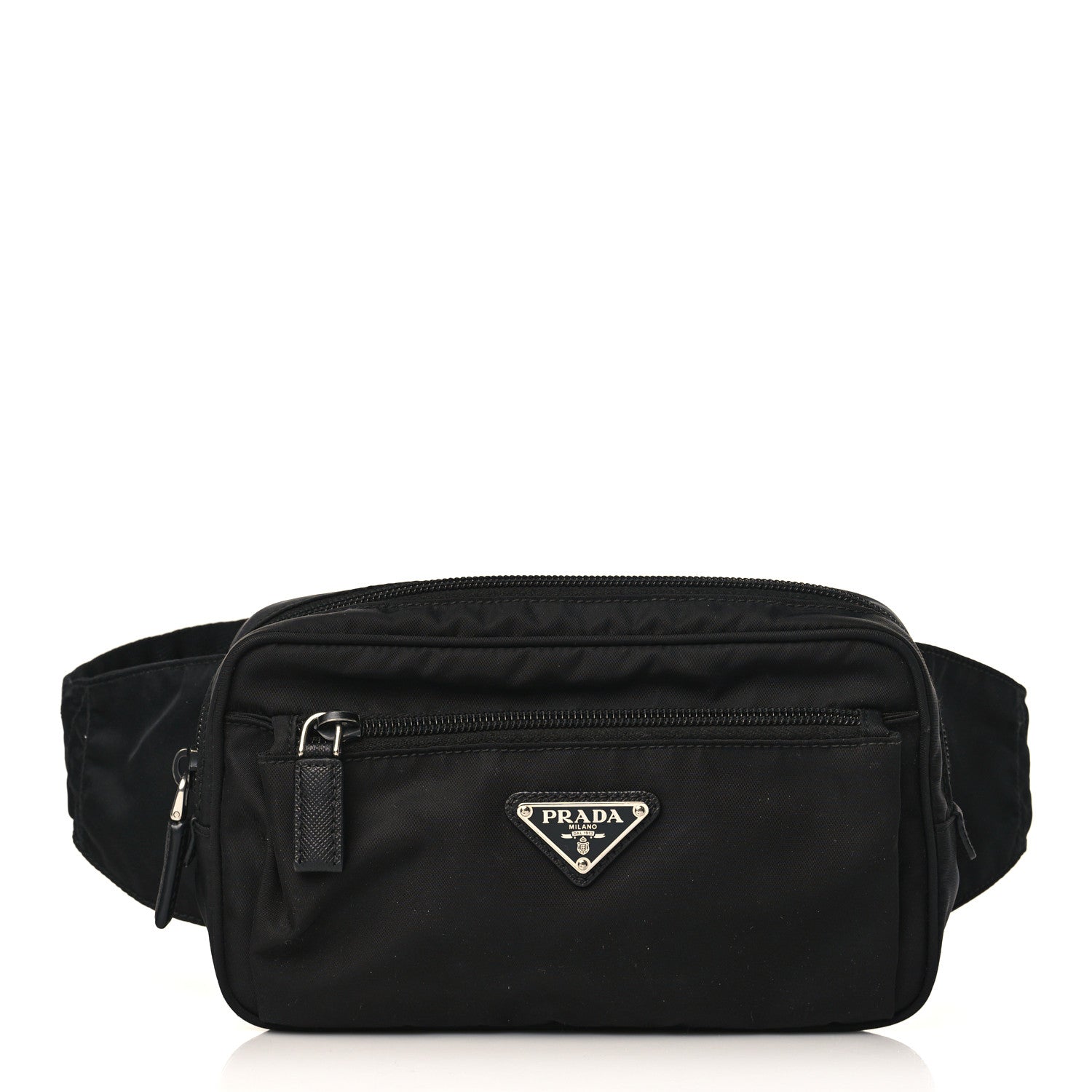 Prada Tessuto Nylon Saffiano Belt Bag Black 1 of 9