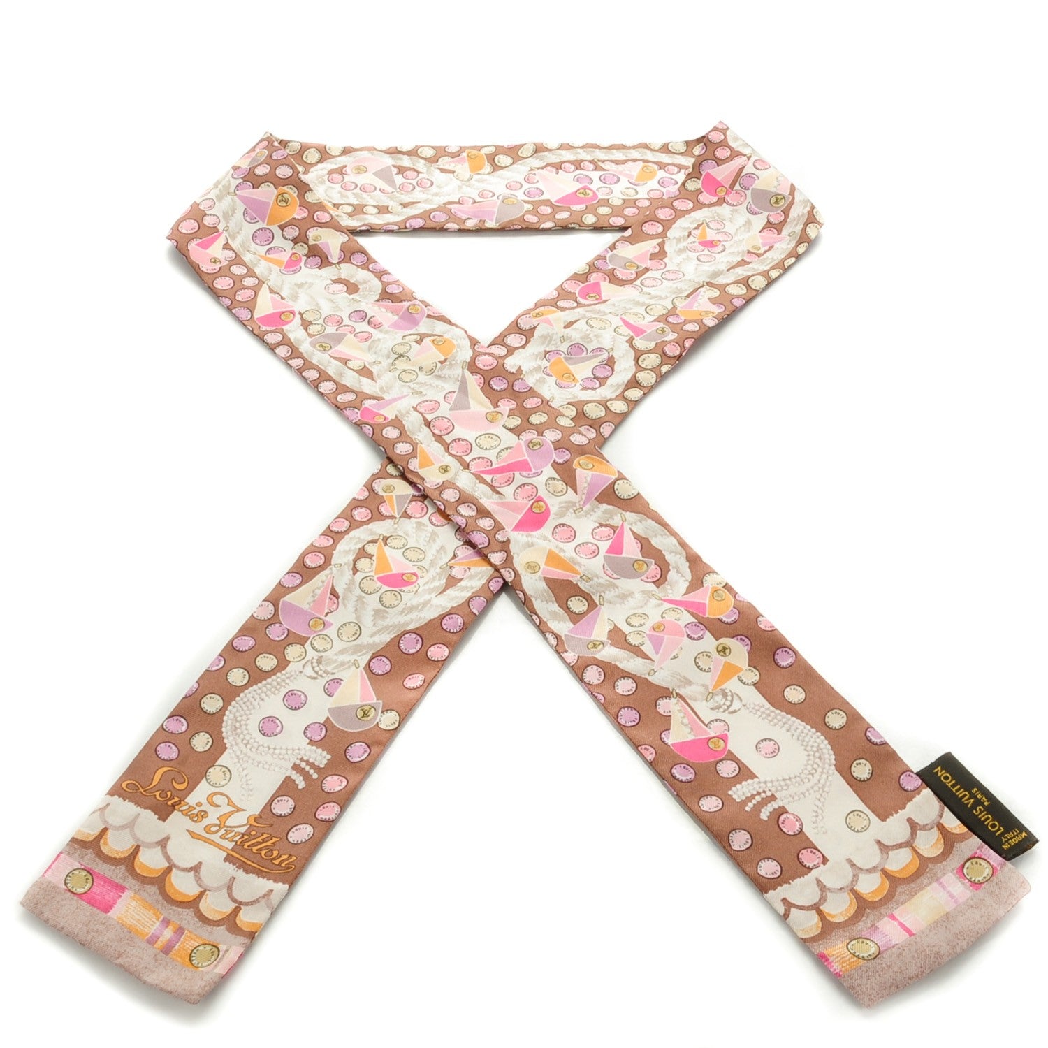 Louis Vuitton Silk Escale Bandeau Pink 2 of 6