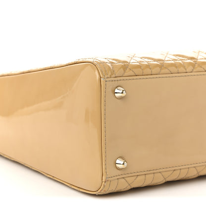 Christian Dior Patent Cannage Large Lady Dior Beige 9 of 10