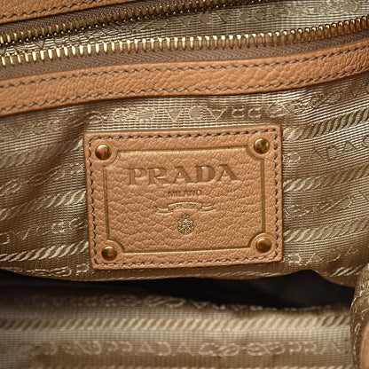 Prada Goatskin Drawstring Bucket Bag Miele 6 of 11