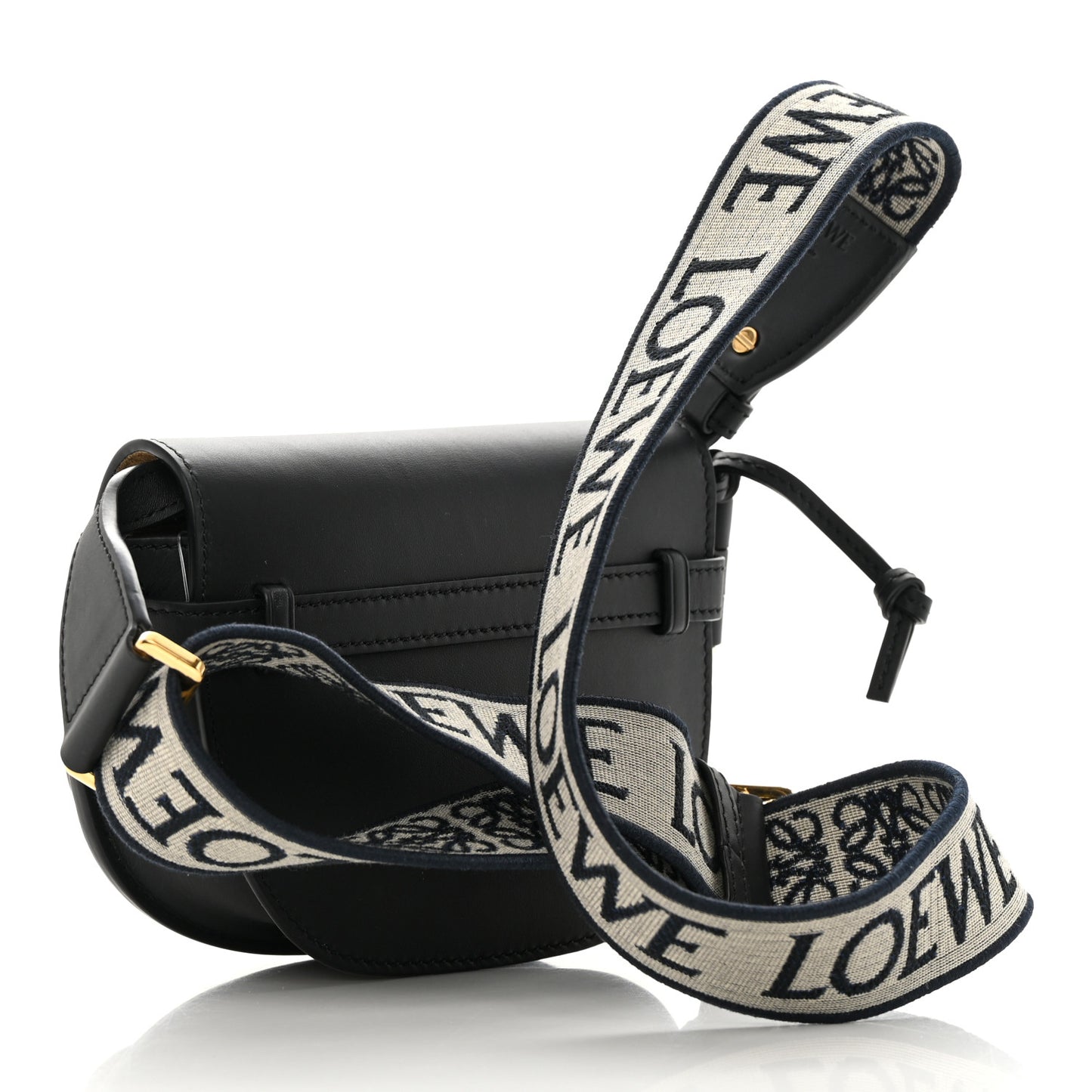 Calfskin Jacquard Mini Gate Dual Bag Black