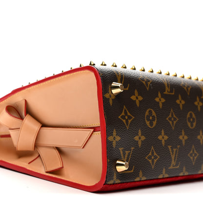 Louis Vuitton Monogram Calf Hair Spikes Iconoclasts Christian Louboutin Tote Red 9 of 16