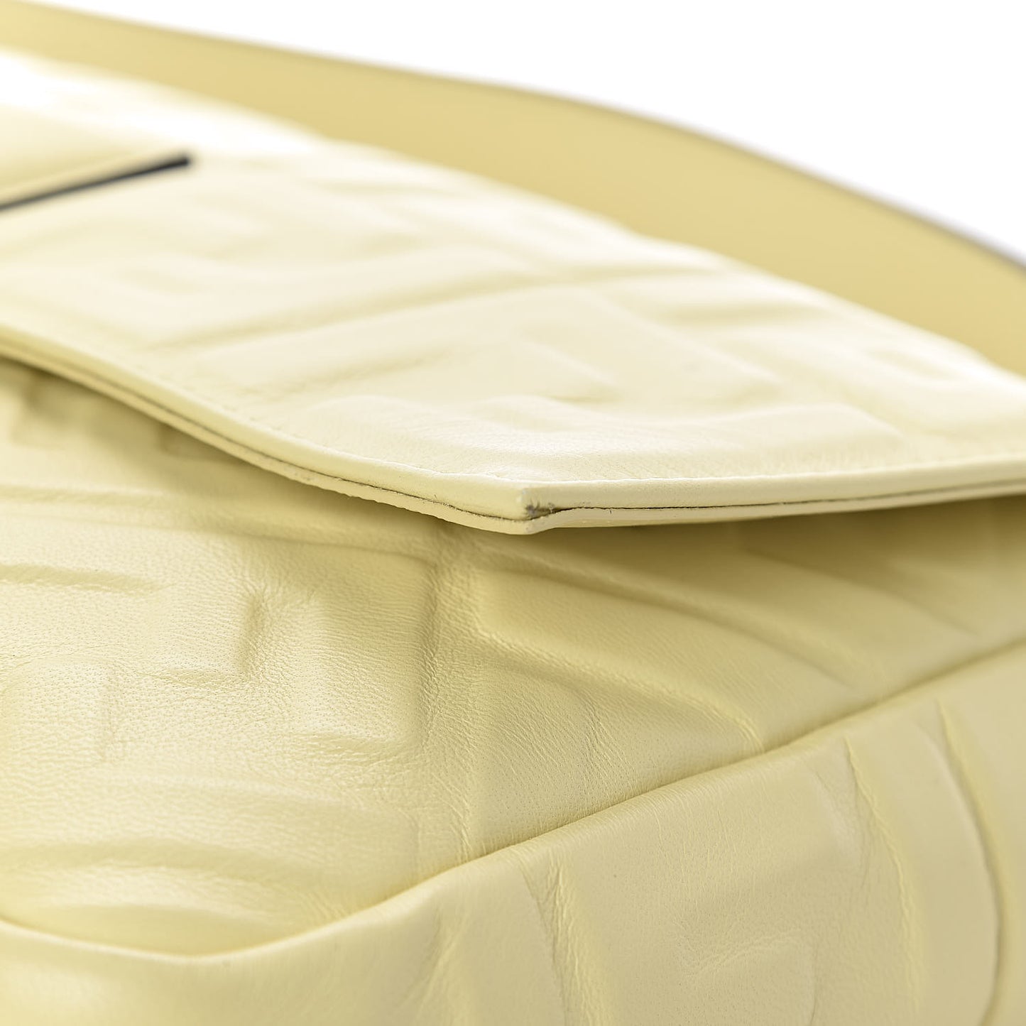 Nappa FF 1974 Embossed Large Baguette Banana