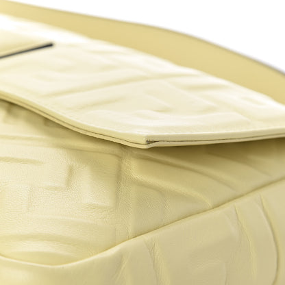 Fendi Nappa FF 1974 Embossed Large Baguette Banana 17 of 18