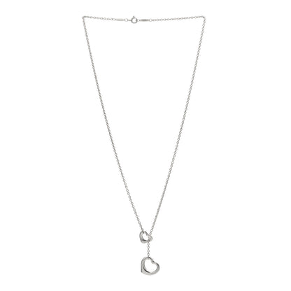 Tiffany Sterling Silver Elsa Peretti Open Heart Lariat Necklace 2 of 3